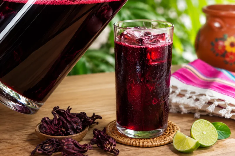 Easy Agua de Jamaica Recipe -  jamaica agua fresca
